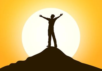 Free Happy Man Standing On The Top Vector - vector #149989 gratis